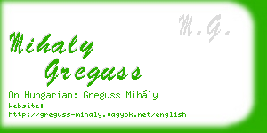 mihaly greguss business card