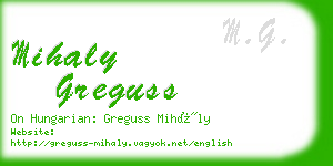 mihaly greguss business card